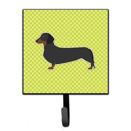 Carolines Treasures Dachshund Checkerboard Green Leash or Key Holder BB3782SH4